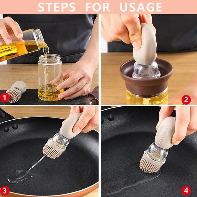 Dispensador De Aceite Con Brocha