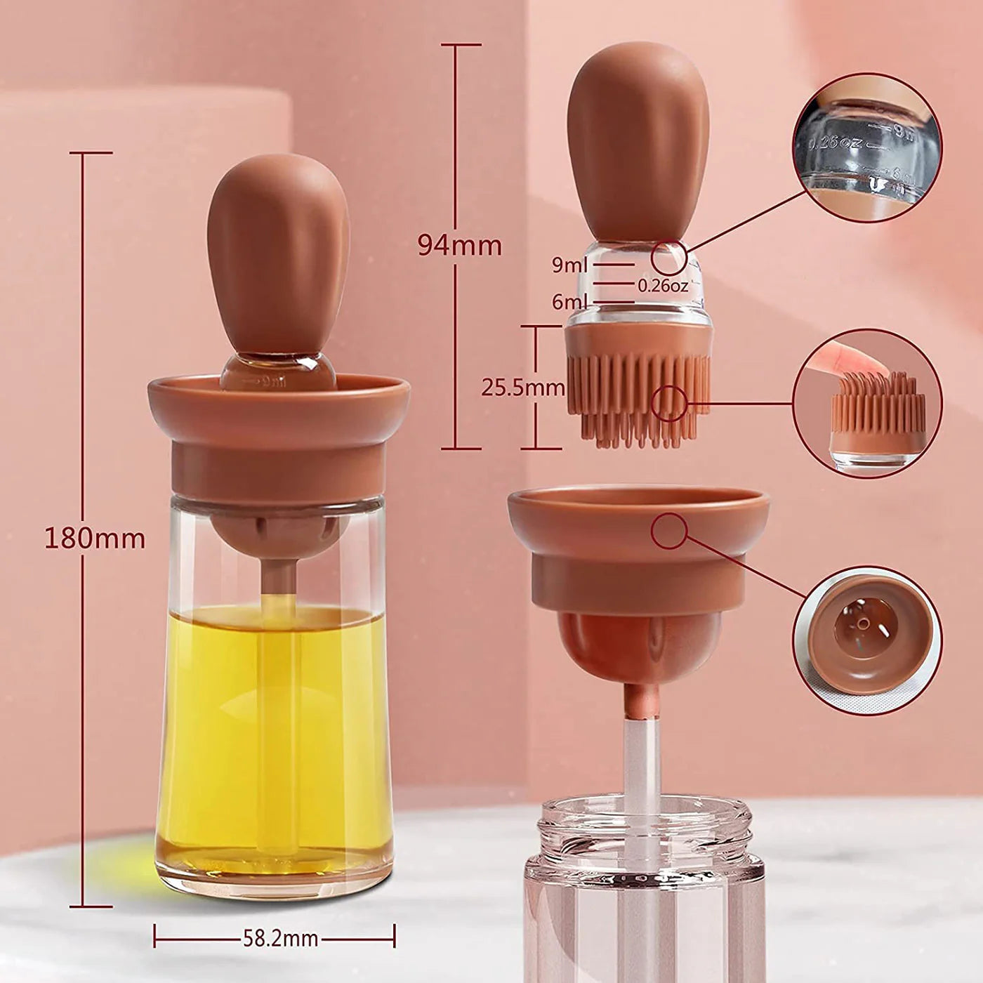 Dispensador De Aceite Con Brocha