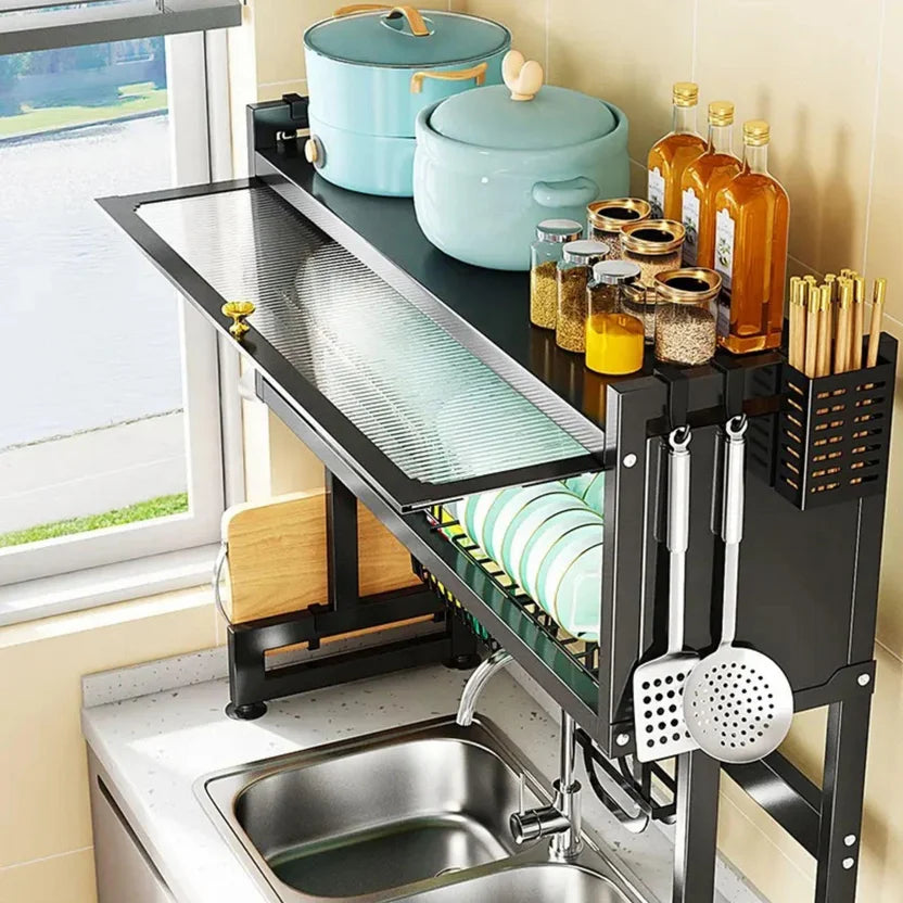 Escurridor de Platos, Organizador con Tapa