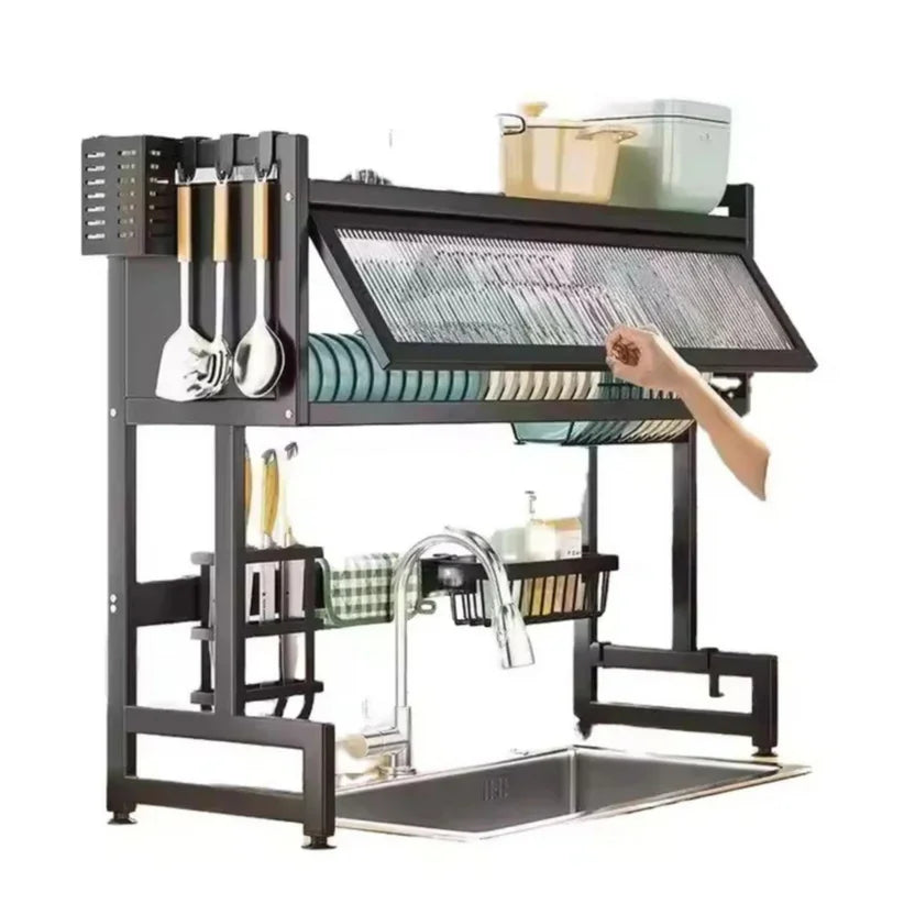 Escurridor de Platos, Organizador con Tapa